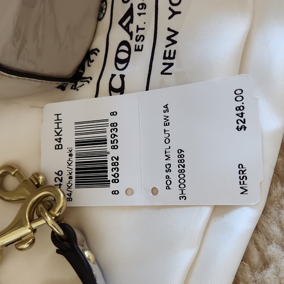 NWT Coach Pop Signature East West Satchel Bag 🤎👜💜 - Picture 16 of 16